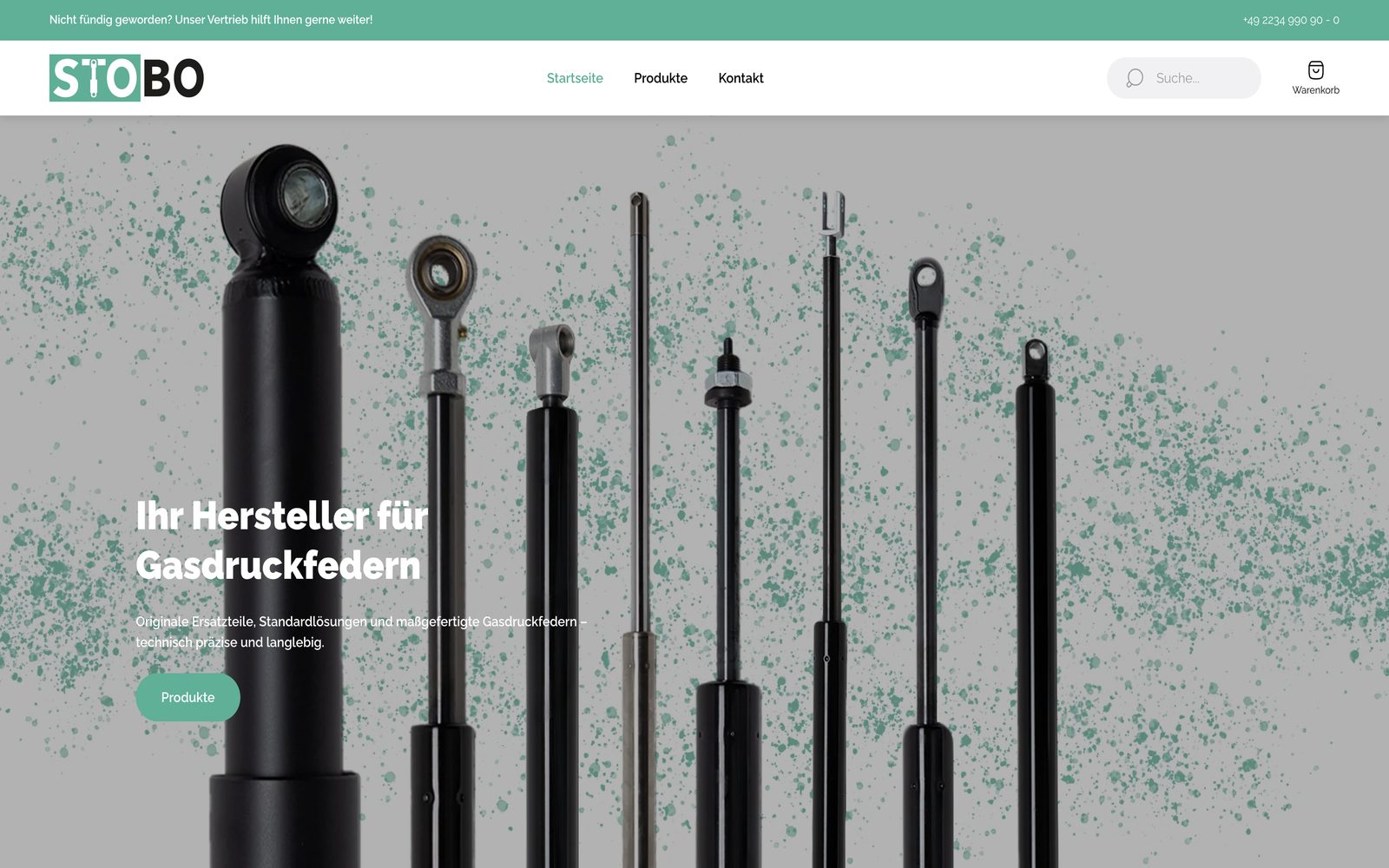 Startseite des STOBO Online-Shops